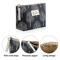 4 Pieces Canvas Cosmetic Bags Set Printed Makeup Bags With Zipper Multifunctional Canvas Travel Pouch For Women Girls Vacation