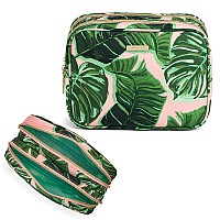 Conair Makeup Bag Travel Toiletry Bag Cosmetic Bag Toiletry Bag For Women Double Zip Organizer Pink Palm Print