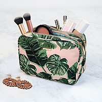 Conair Makeup Bag Travel Toiletry Bag Cosmetic Bag Toiletry Bag For Women Double Zip Organizer Pink Palm Print