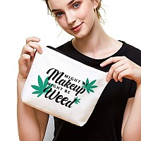 Fokongna Funny Weed Makeup Bag Giftswomen Friends Cosmetic Bagbest Friends Sister Gifts Might Be Makeup Might Be Weedhumor Tr