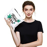 Fokongna Funny Weed Makeup Bag Giftswomen Friends Cosmetic Bagbest Friends Sister Gifts Might Be Makeup Might Be Weedhumor Tr