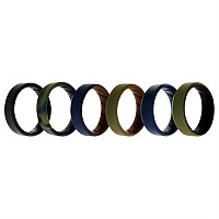 ROQ 8mm Silicone Wedding Ring Set for Men, Size 16, 