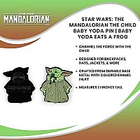 Star Wars: The Mandalorian The Child Baby Yoda Pin | Baby Yoda Eats A Frog Collectible Enamel Pin | Baby Yoda Backpack Star Wars Pins | Measures 1.1 Inches Tall