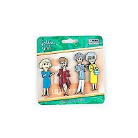 The golden girls Enamel Pins - 4-Piece Set - Rose, Blanche, Sophia, Dorothy Novelty Pins - Women Backpack, Purse, Bag, Lapel Accessories - cute collector Buttons - great Toy gifts & Fandom Merchandise