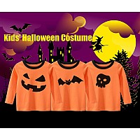 Boys Halloween Shirt Long Sleeve Pumpkin Shirts Kids Cool Halloween Tees For Girls Size 10810