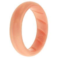 ROQ Silicone Wedding Ring - Basic Rose Gold, 6mm for Women