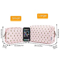 Narwey Small Makeup Bag For Purse Travel Makeup Pouch Mini Cosmetic Bag For Women Cactus Small