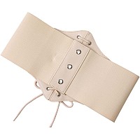 Hoerev Corsets Belt Tops Leather Vest Pirate Halloween Costume Lace Up Waist Belt Bustiers Corsets For Women