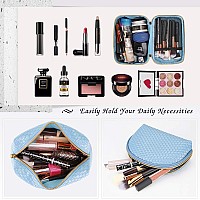 Ktmouw Makeup Bag 3 Pcs Waterproof Cosmetic Bag Set Portable Travel Cosmetic Bag Multifunction Organizer Storage Bag Weave Toile