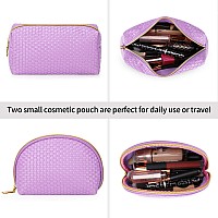 Ktmouw Makeup Bag 3 Pcs Waterproof Cosmetic Bag Set Portable Travel Cosmetic Bag Multifunction Organizer Storage Bag Weave Toile