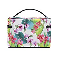 Makeup Bag Hand Painted Orchid Travel Makeup Organizer Bag Cosmetic Cases Toiletry Bags For Girl Women Ladies