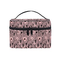 Makeup Bag Poppy Flower Dancing Girl Travel Makeup Organizer Bag Cosmetic Cases Toiletry Bags For Girl Women Ladies