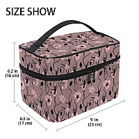 Makeup Bag Poppy Flower Dancing Girl Travel Makeup Organizer Bag Cosmetic Cases Toiletry Bags For Girl Women Ladies