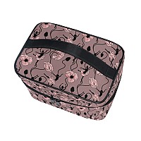 Makeup Bag Poppy Flower Dancing Girl Travel Makeup Organizer Bag Cosmetic Cases Toiletry Bags For Girl Women Ladies