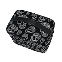 Makeup Bag Skull Print Travel Makeup Organizer Bag Cosmetic Cases Toiletry Bags For Girl Women Ladies