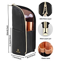 Makeup Brush Case Makeup Brush Holder Travel Professional Cosmetic Bag Artist Storage Bag Standup Foldable Makeup Cup Black Le