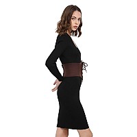 Hoerev Corsets Belt Tops Leather Vest Pirate Halloween Costume Lace Up Waist Belt Bustiers Corsets For Women