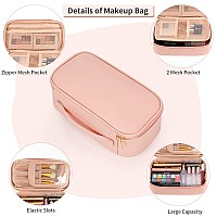 Ocheal Small Cosmetic Bagportable Cute Travel Makeup Bag For Women And Girls Makeup Brush Organizer Cosmetics Pouch Bagspink