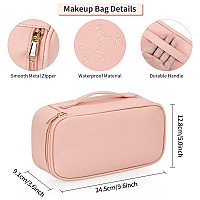 Ocheal Small Cosmetic Bagportable Cute Travel Makeup Bag For Women And Girls Makeup Brush Organizer Cosmetics Pouch Bagspink