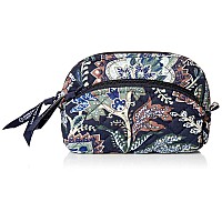 Vera Bradley Womens Cotton Mini Cosmetic Makeup Organizer Bag Java Navy Camo Recycled Cotton One Size