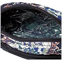 Vera Bradley Womens Cotton Mini Cosmetic Makeup Organizer Bag Java Navy Camo Recycled Cotton One Size