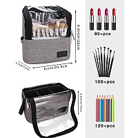 Makeup Brush Case Makeup Brush Holder Travel Makeup Bag For Women Standup Brush Cosmetic Bags Professional Makeup Artist Storag