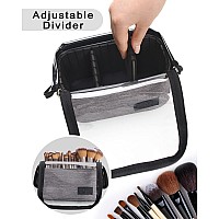 Makeup Brush Case Makeup Brush Holder Travel Makeup Bag For Women Standup Brush Cosmetic Bags Professional Makeup Artist Storag