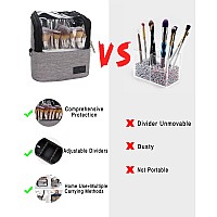 Makeup Brush Case Makeup Brush Holder Travel Makeup Bag For Women Standup Brush Cosmetic Bags Professional Makeup Artist Storag