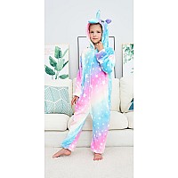 Newplush Unisex Children Unicorn Pyjamas Halloween Kids Onesie Costume 810 Years 01Starry Star 8Years