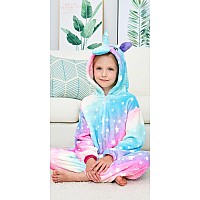 Newplush Unisex Children Unicorn Pyjamas Halloween Kids Onesie Costume 810 Years 01Starry Star 8Years