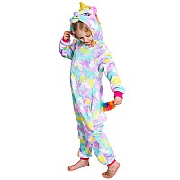 Unisex Children Unicorn Pyjamas Halloween Kids Onesie Costume 5T New Flying Horse 4Years