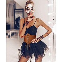 Whippy Womens Laceup Corset Elastic Waist Belt Tied Waspie Wide Belt For Women Halloween Costume Brown L