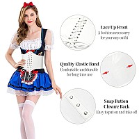 Whippy Womens Laceup Corset Elastic Waist Belt Tied Waspie Wide Belt For Women Halloween Costume White Xl