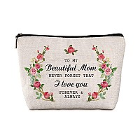 Java Wood Gifts For Mom To My Beautiful Mom Travel Zipper Makeup Bag Mother Of The Bride Or Groom Giftsgifts For Mom From Daugh