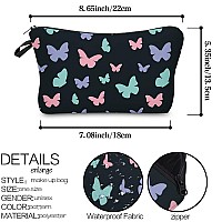 Deanfun Makeup Case Small, Cosmetic Zipper Bag Waterproof for Purse Mini, Women Cute Traveling Accessories Pouch for Ladies Thanksgiving Christmas Gifts(D2-55122)