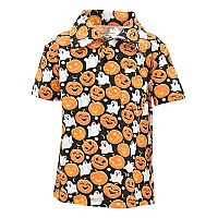 Unique Baby Boys Pumpkins Ghosts Halloween Tshirt Polo 5Y Orange