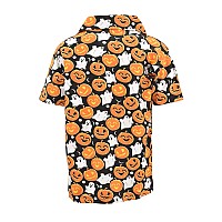 Unique Baby Boys Pumpkins Ghosts Halloween Tshirt Polo 5Y Orange