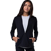 Cariloha Women's Bamboo Zip Up Jacket - Black, X-Small