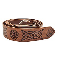 Jaoyu Leather Renaissance Belt For Women Medieval Viking Belt For Men Leather O Ring Belt Fantasy Belt Halloween Renaissance Cos