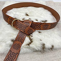 Jaoyu Leather Renaissance Belt For Women Medieval Viking Belt For Men Leather O Ring Belt Fantasy Belt Halloween Renaissance Cos