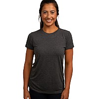 Cariloha Women's Bamboo Crew Tee - Small - Charcoal Heather