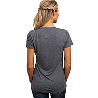 Cariloha Women's Bamboo-Viscose Crew Tee - Navy Heather, Small