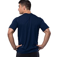 Cariloha Men's Navy Bamboo Athletic Crew Neck Tee - Medium