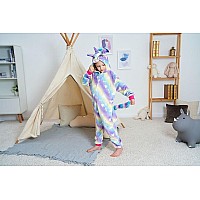 Newplush Unisex Children Unicorn Pyjamas Halloween Kids Onesie Costume 5T Cloud Love A