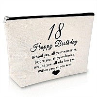 Sfodiary 18Th Birthday Gifts For Women Makeup Bag 18 Years Old Birthday Gifts Friendship Gifts For Best Friend Funny Bestie Gift Cosmetic Bag Daughter Birthday Gifts From Mother Travel Cosmetic Pouch