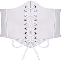 Hoerev Corsets Belt Tops Leather Vest Pirate Halloween Costume Lace Up Waist Belt Bustiers Corsets For Women