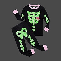 Dolphinfish Halloween Pajamas Skeleton Glow In The Dark Halloween Clothe Size 1218M Black