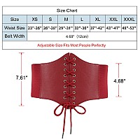 Leacoolkey Laceup Cinch Belt Women Corset Waist Belt Tied Corset Elastic Belt Obi Belt For Women For Dress Halloween Access