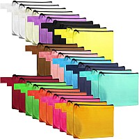 30 Pieces Travel Makeup Bags Canvas Cosmetic Bags Bulk Multipurpose Small Makeup Pouch With Zipper Plain Blank Toiletry Bag Diy