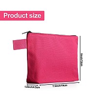 30 Pieces Travel Makeup Bags Canvas Cosmetic Bags Bulk Multipurpose Small Makeup Pouch With Zipper Plain Blank Toiletry Bag Diy